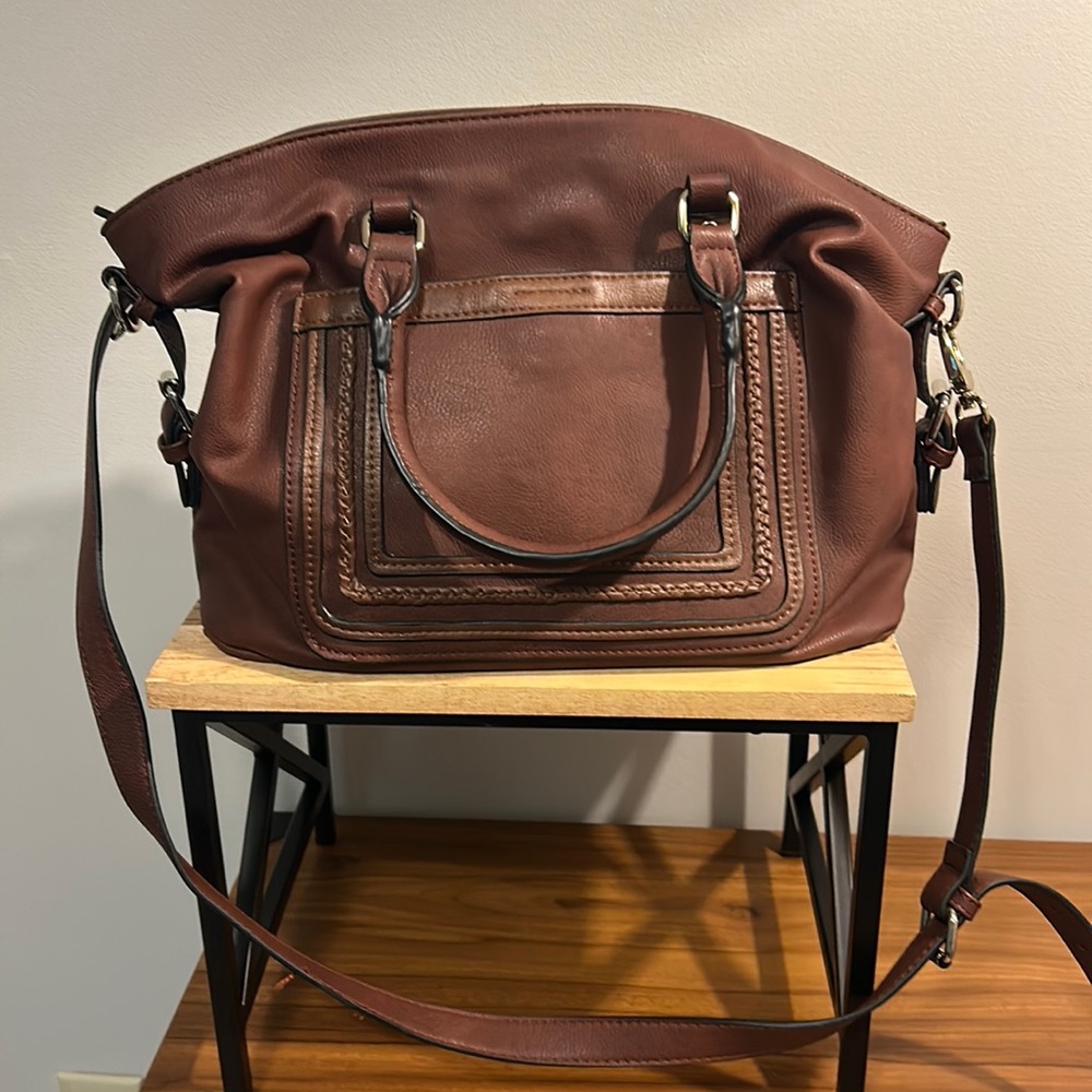 Sondra Roberts Squared Faux Leather Hand Bag